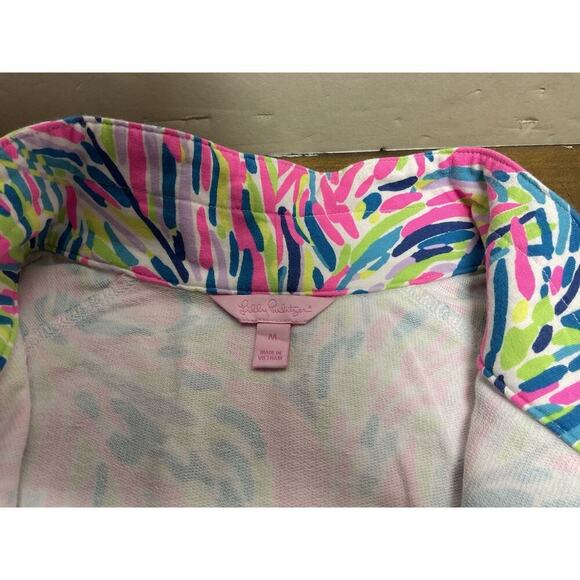 Lilly Pulitzer Skipper Popover Palm Reader Half Zip Small Sweatshirt Medium - Picture 9 of 11
